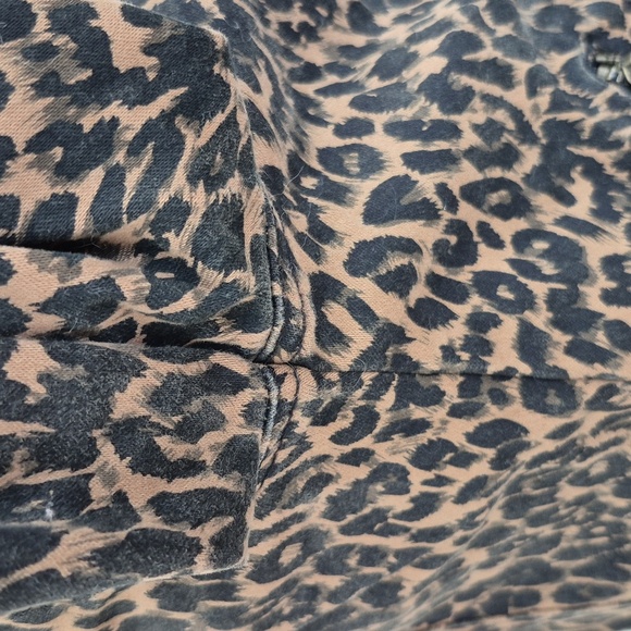 Urban Outfitters Silence Noise Leopard Moto Jacket Pockets Long Sleeve Women M - Picture 8 of 11